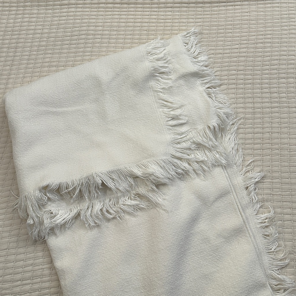 Leanne Ford for Crate & Barrel 55x70” White Throw